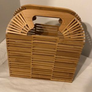 Zara Bamboo Tan Handbag